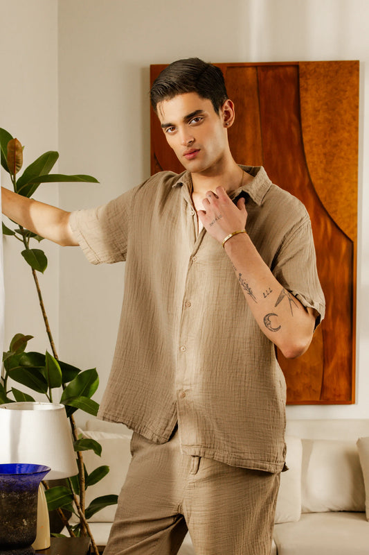 Resort Collar Muslin Shirt