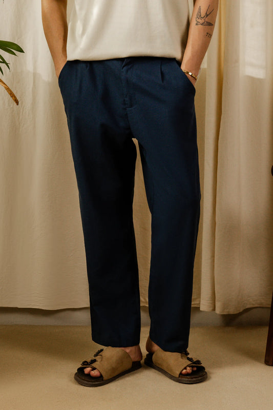 Relaxed Fit Linen Trousers