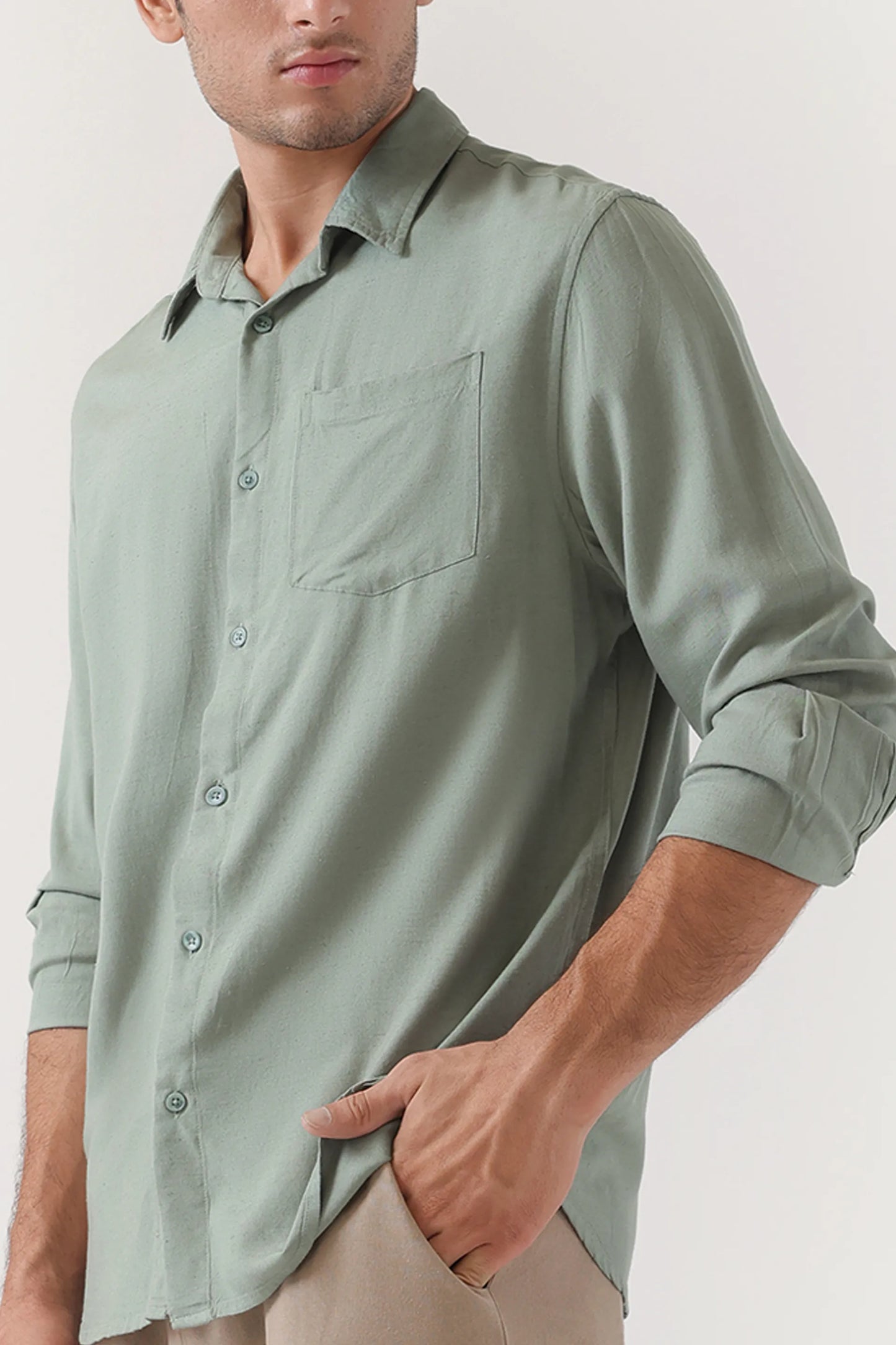 Tailored Fit Linen Shirt