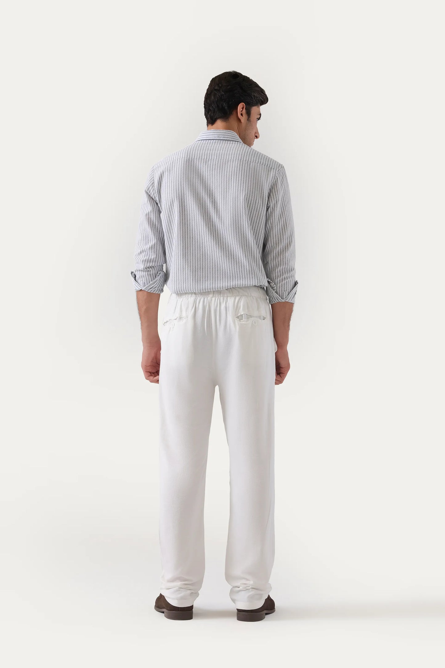 Relaxed Fit Linen Trousers