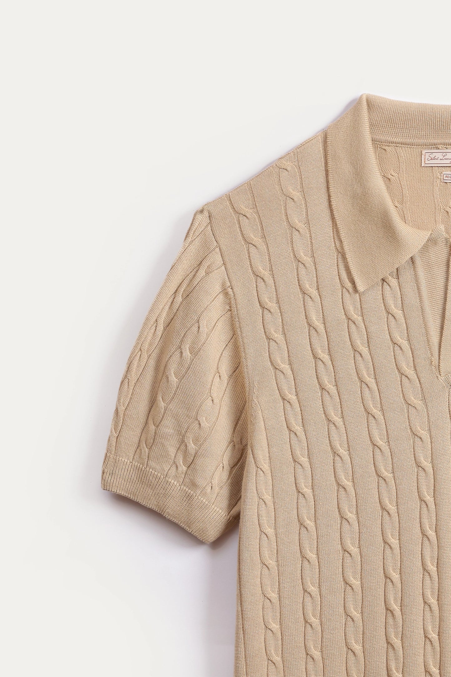 Cable Knit Polo