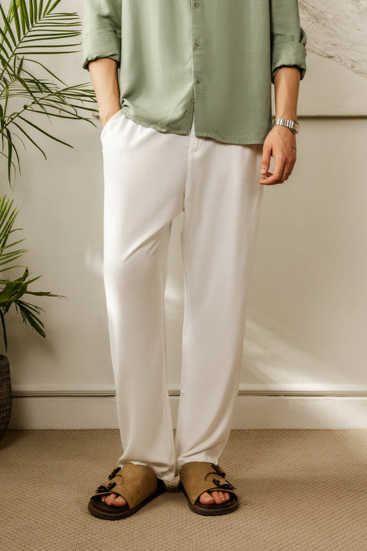 Relaxed Fit Linen Trousers
