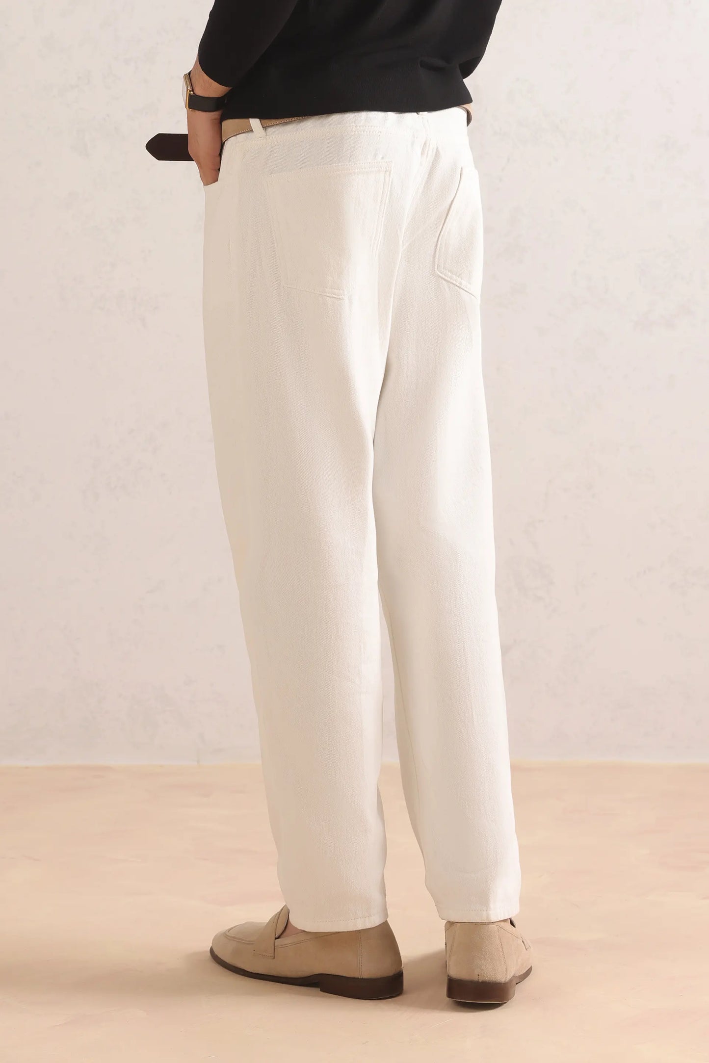 White Denim Pants