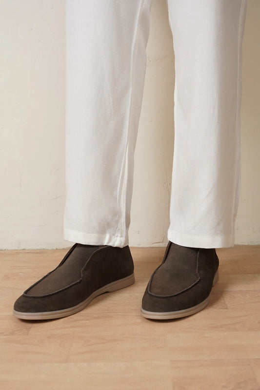 High-Top Suede Loafers
