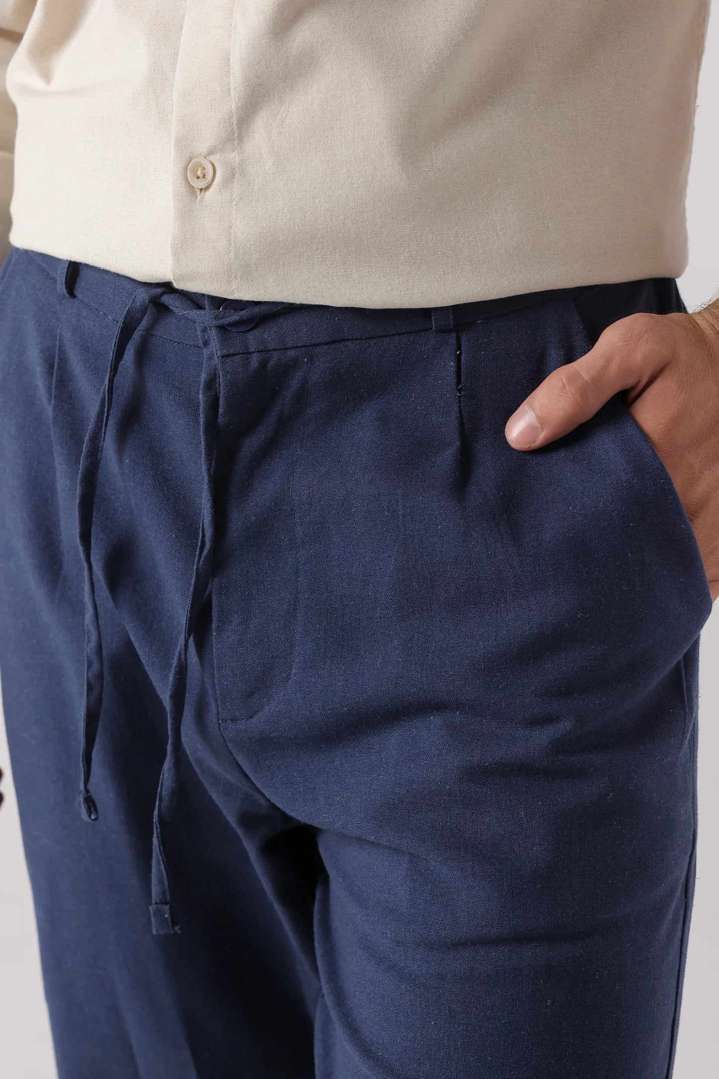Relaxed Fit Linen Trousers
