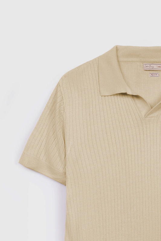 Rib Knit Polo