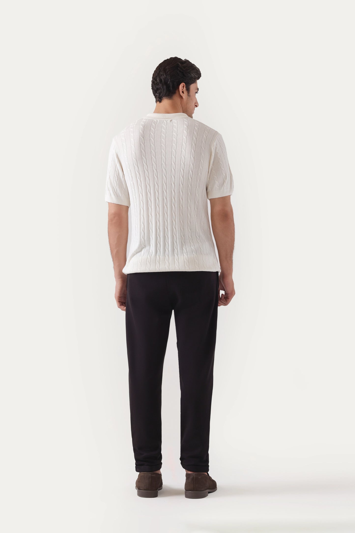 Cable Knit Polo
