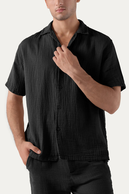 Resort Collar Muslin Shirt