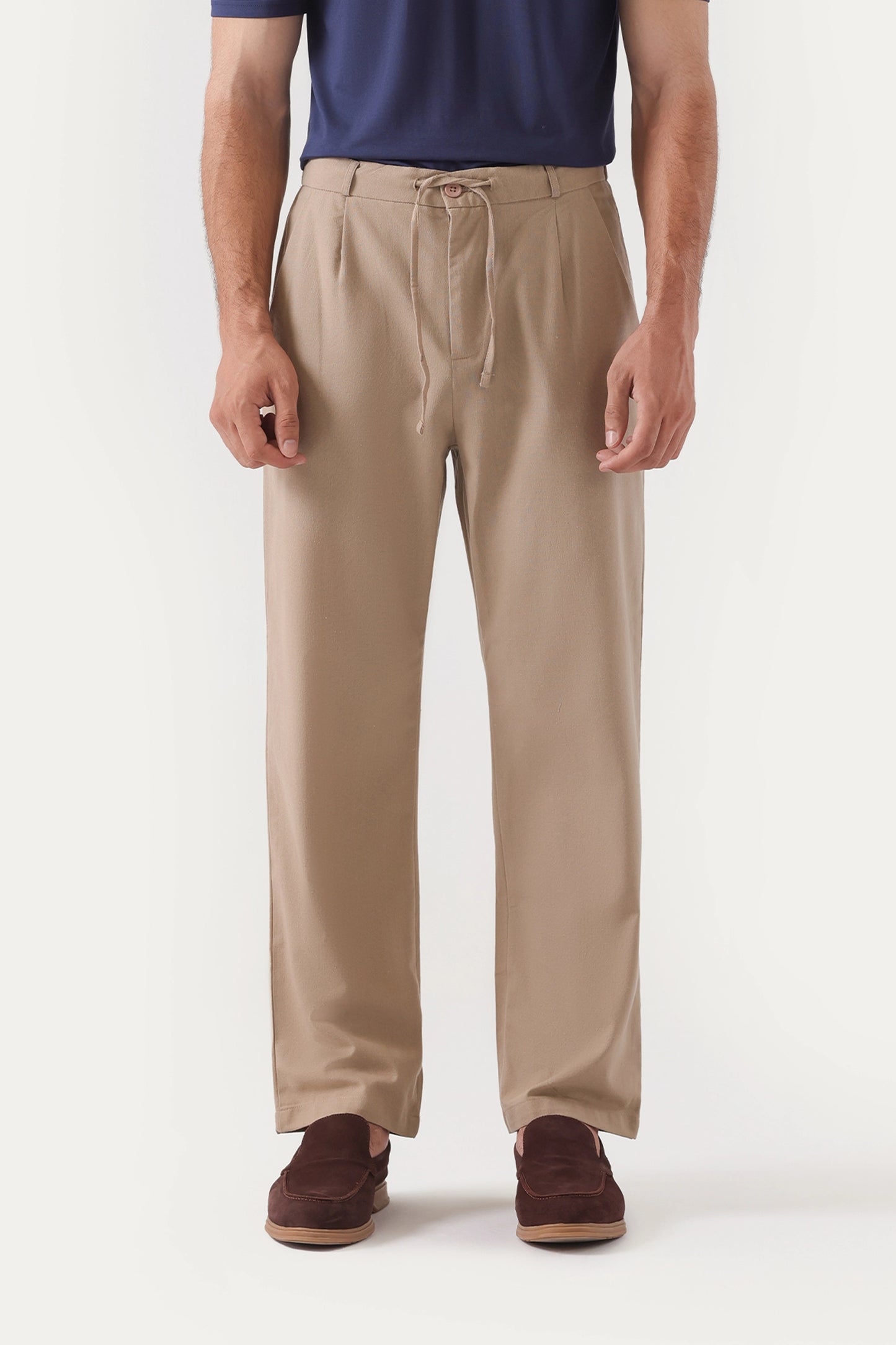 Relaxed Fit Linen Trousers