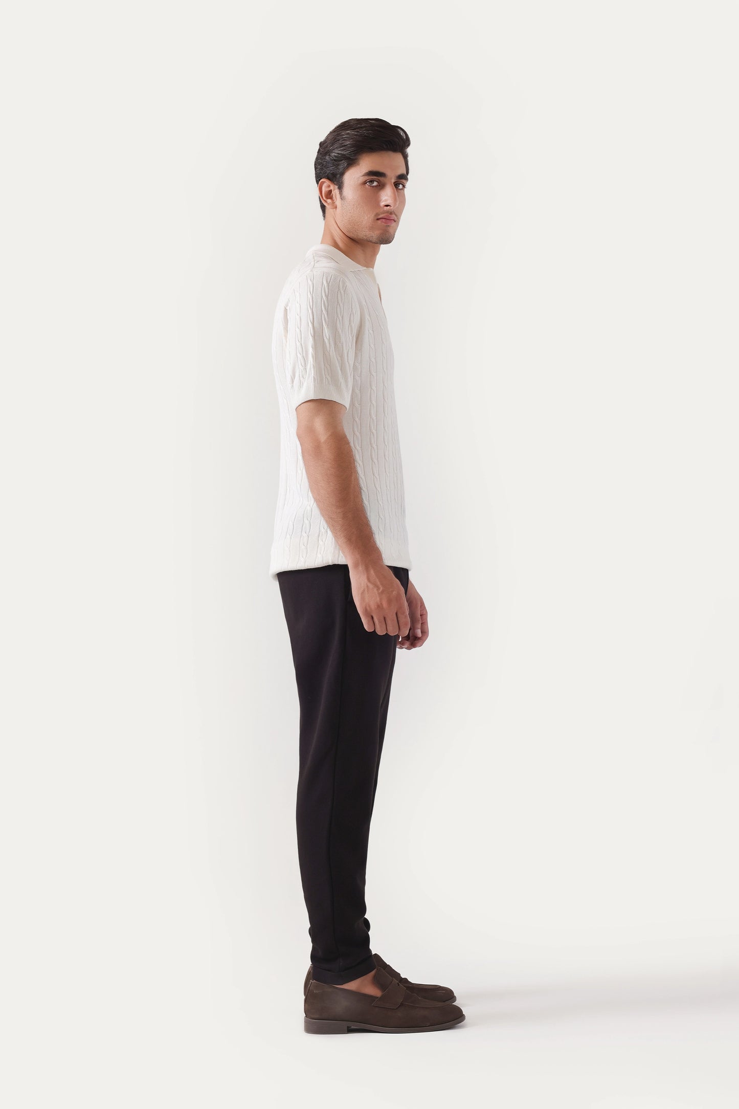 Cable Knit Polo