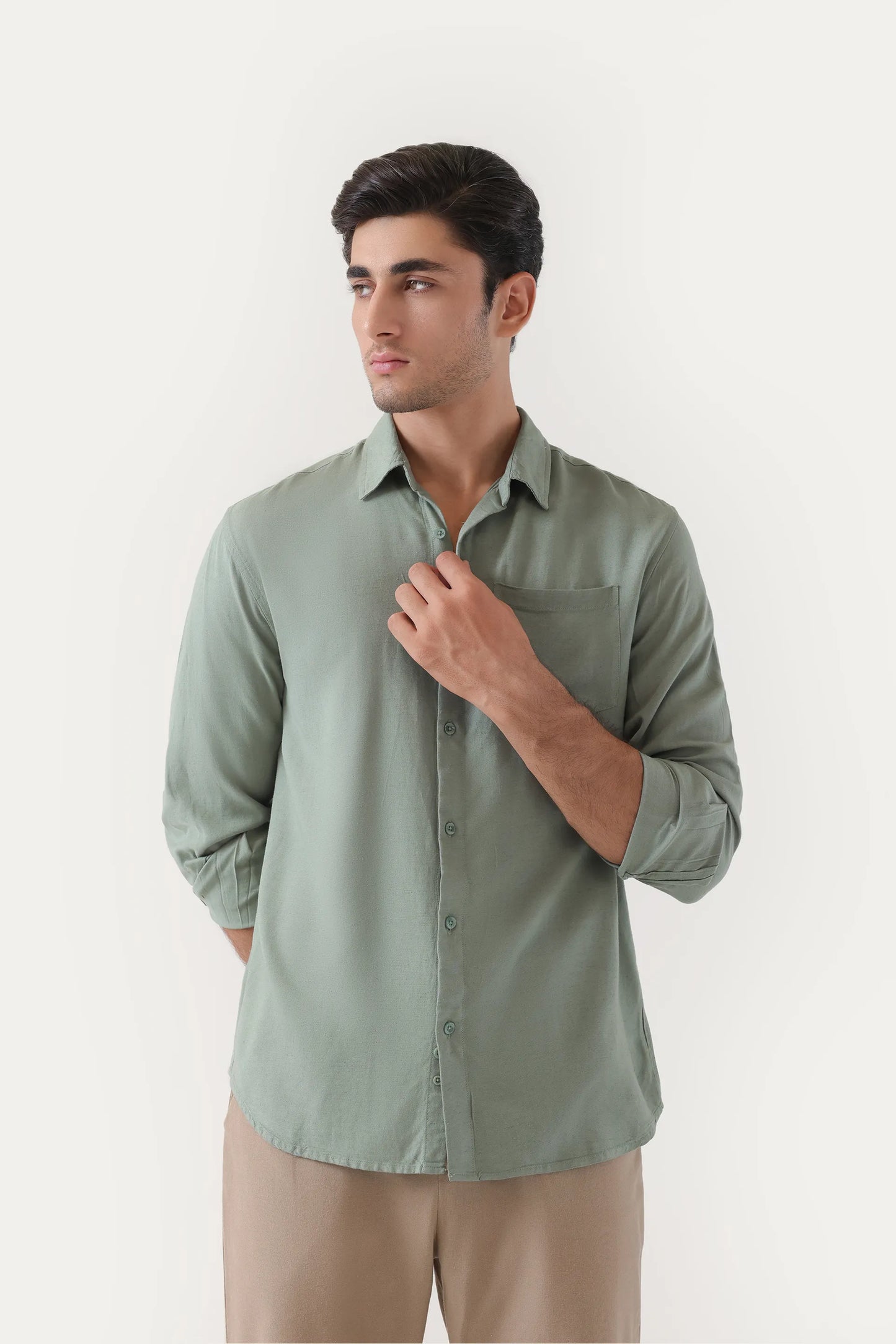 Tailored Fit Linen Shirt