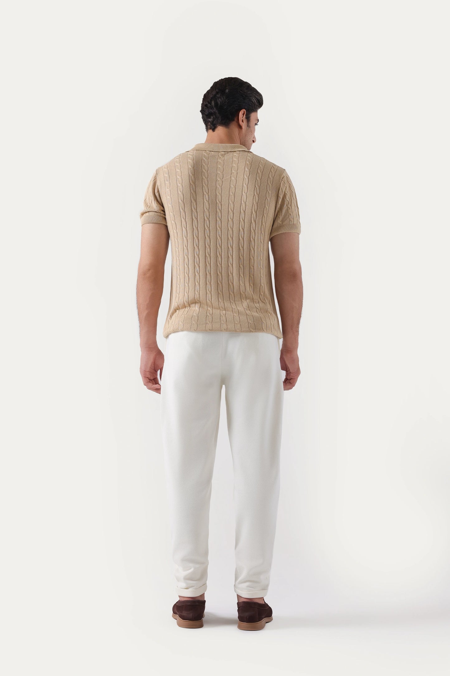 Cable Knit Polo