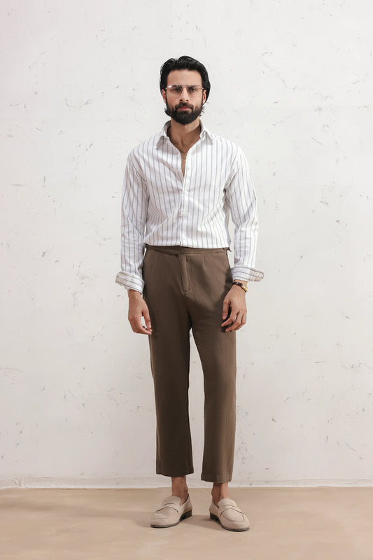 Fine Stripe Cotton Shirt
