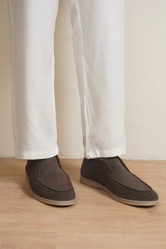 High-Top Suede Loafers