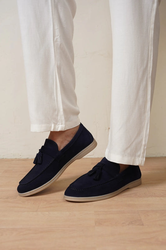 Suede Tassel Loafers