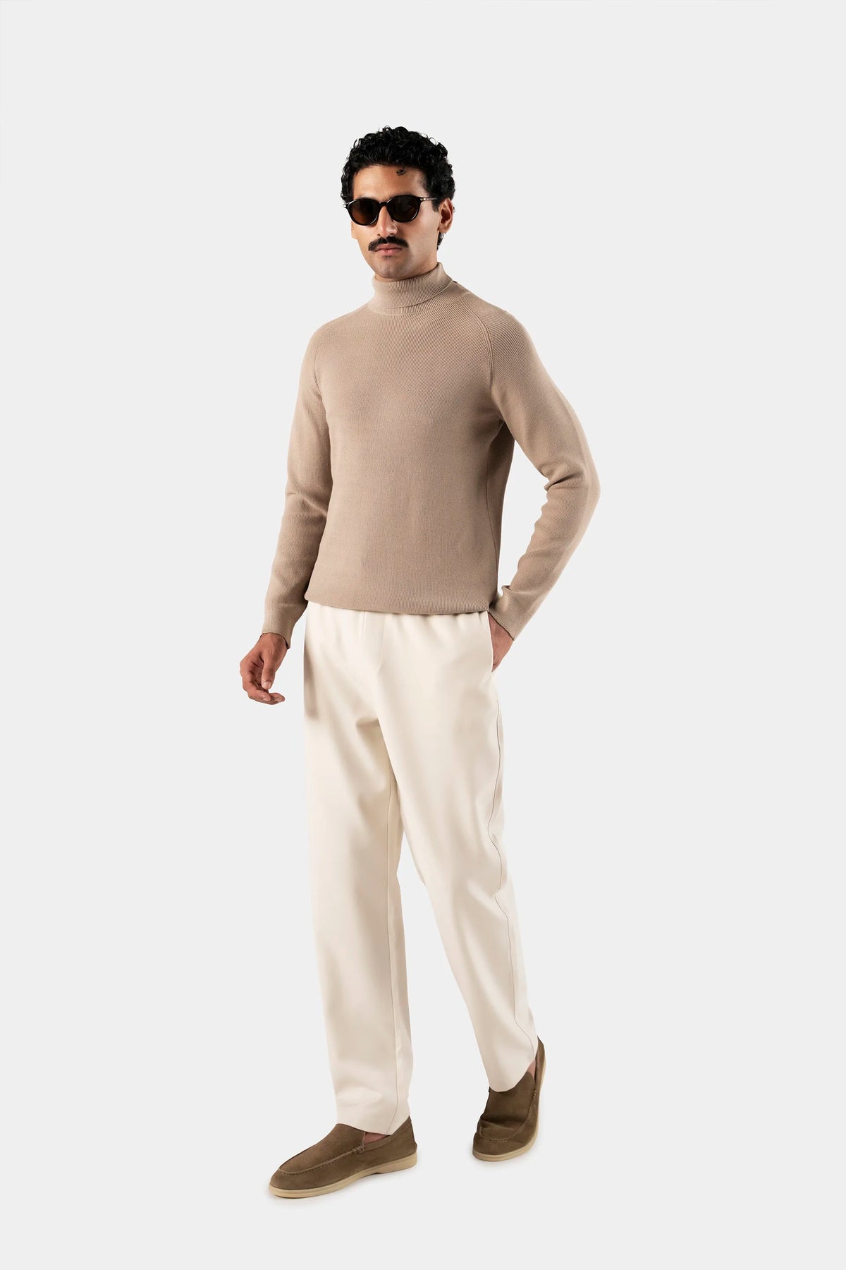 Fine Gauge Raglan Turtleneck