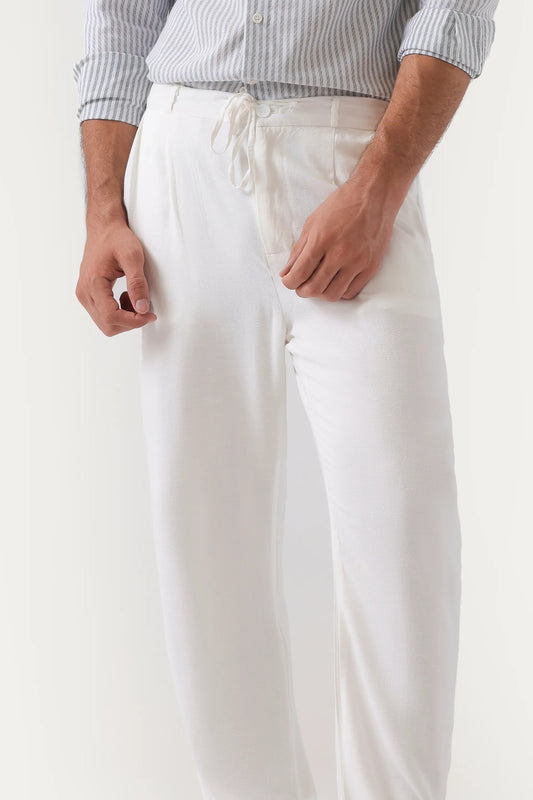 Relaxed Fit Linen Trousers