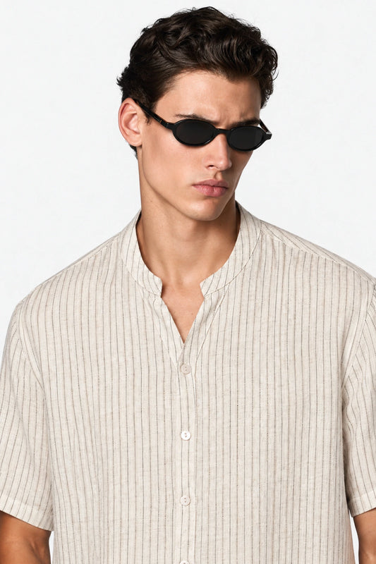 Ecru Pinstripe Shirt