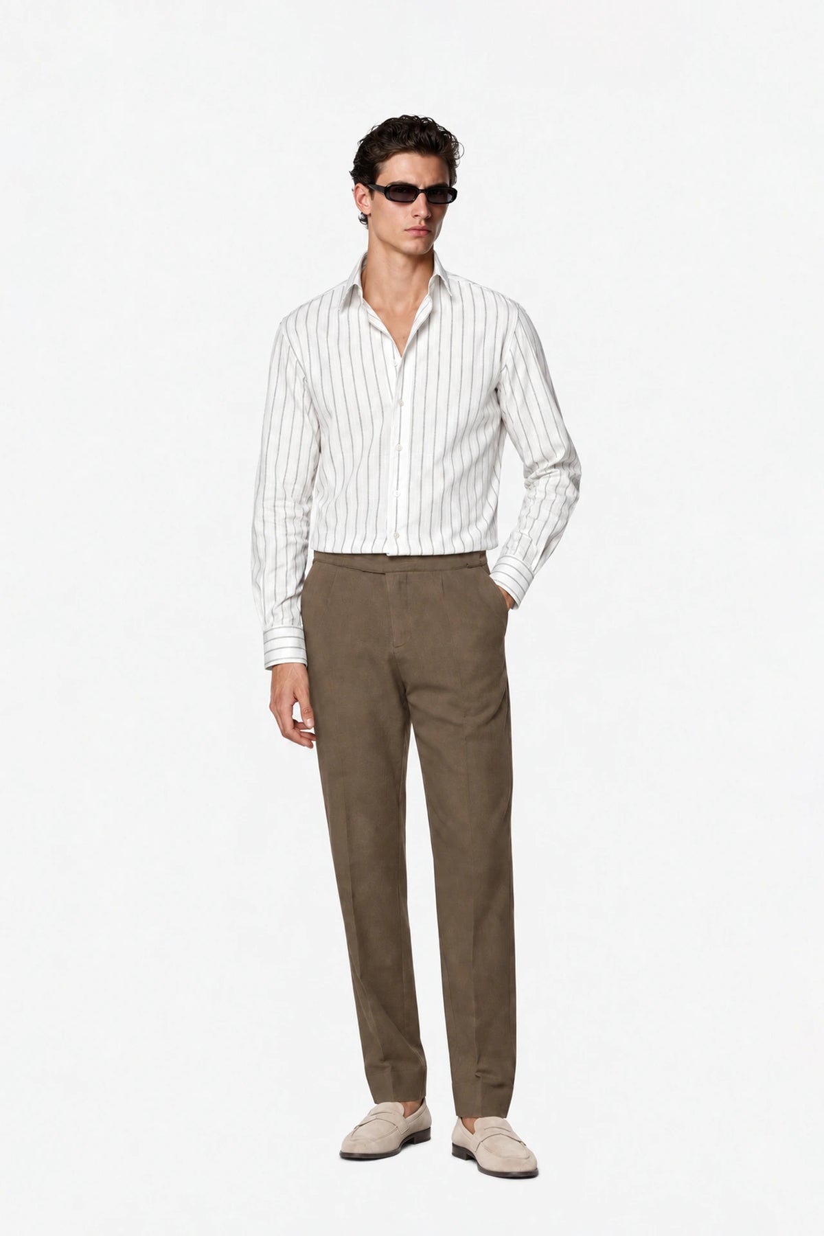 Fine Stripe Cotton Shirt