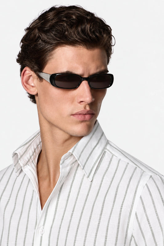 Fine Stripe Cotton Shirt