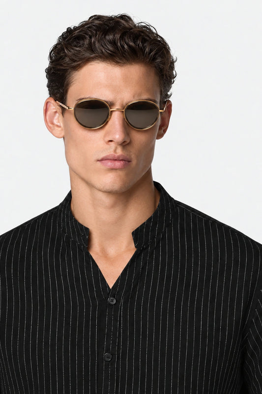 Noir Pinstripe Shirt