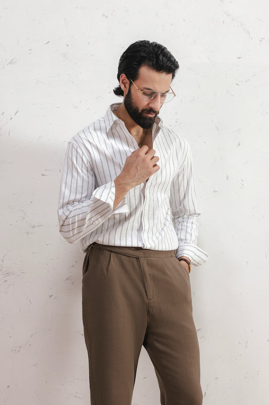 Fine Stripe Cotton Shirt