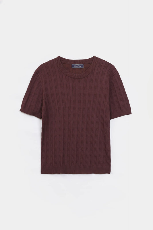 Cable Knit T-Shirt