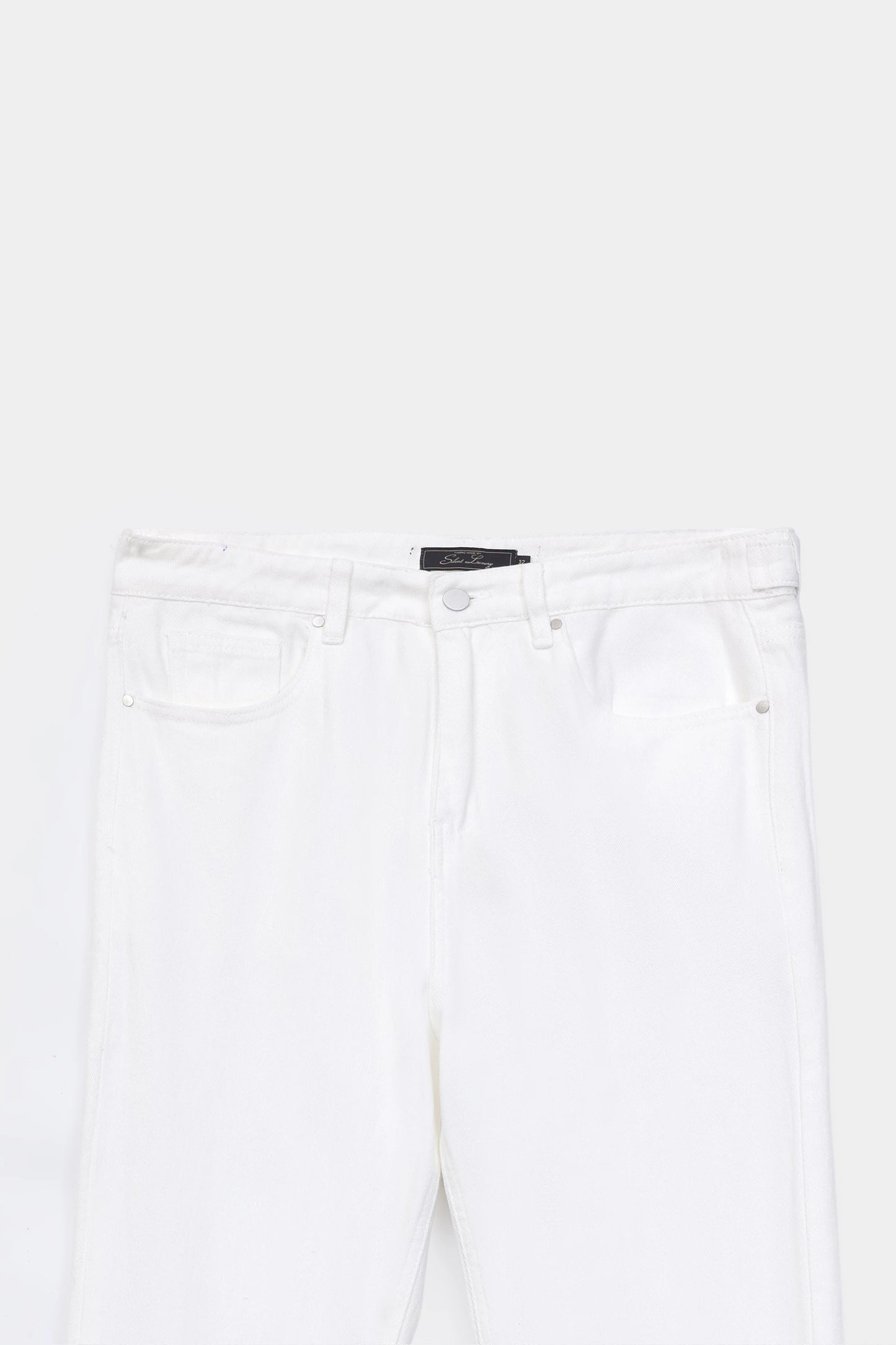 White Denim Pants