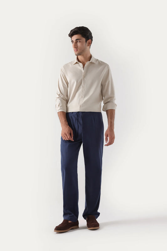 Relaxed Fit Linen Trousers