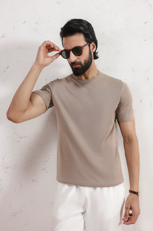 Lyocell Knit T-Shirt