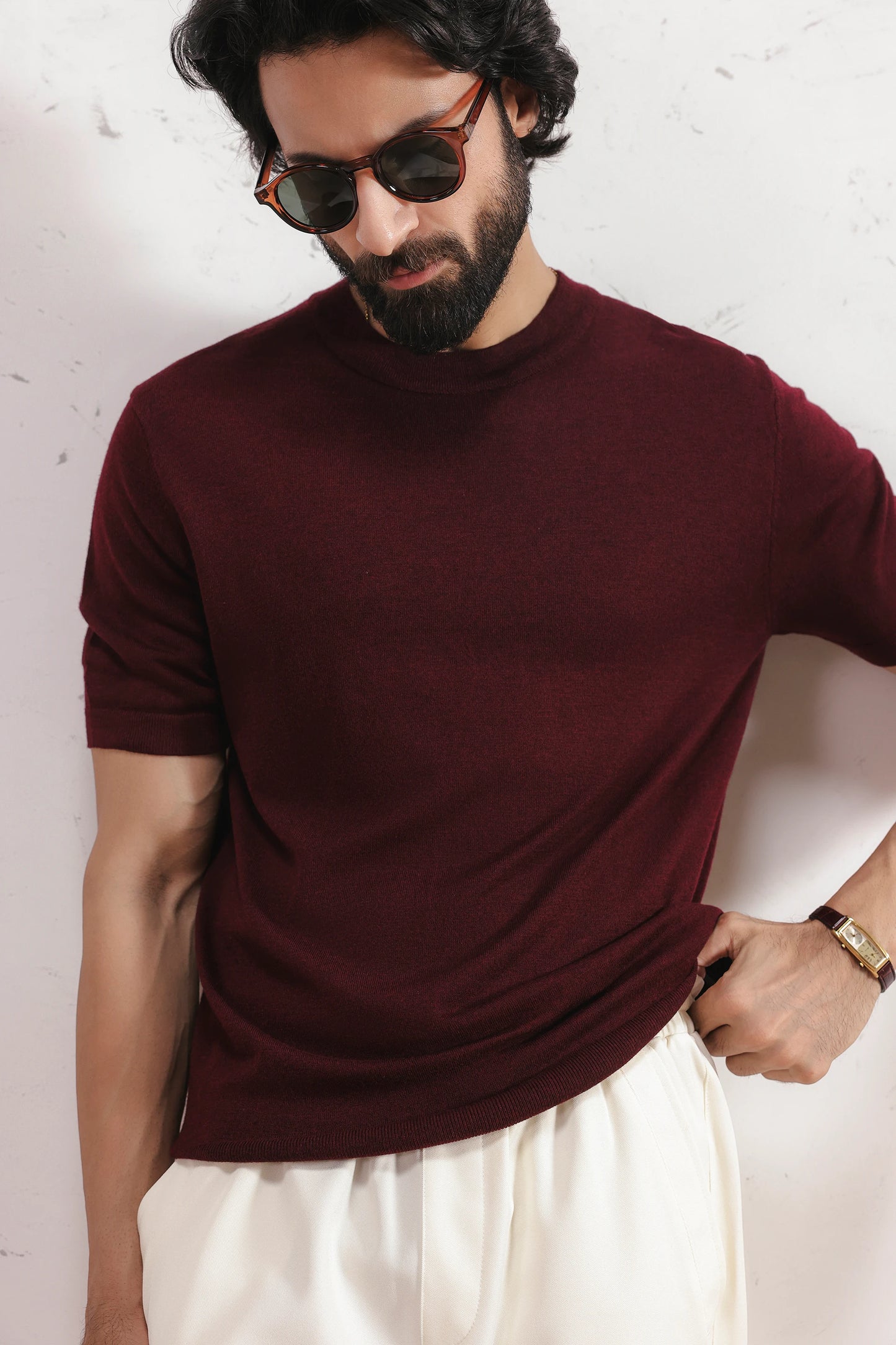 Fine Knit T-Shirt