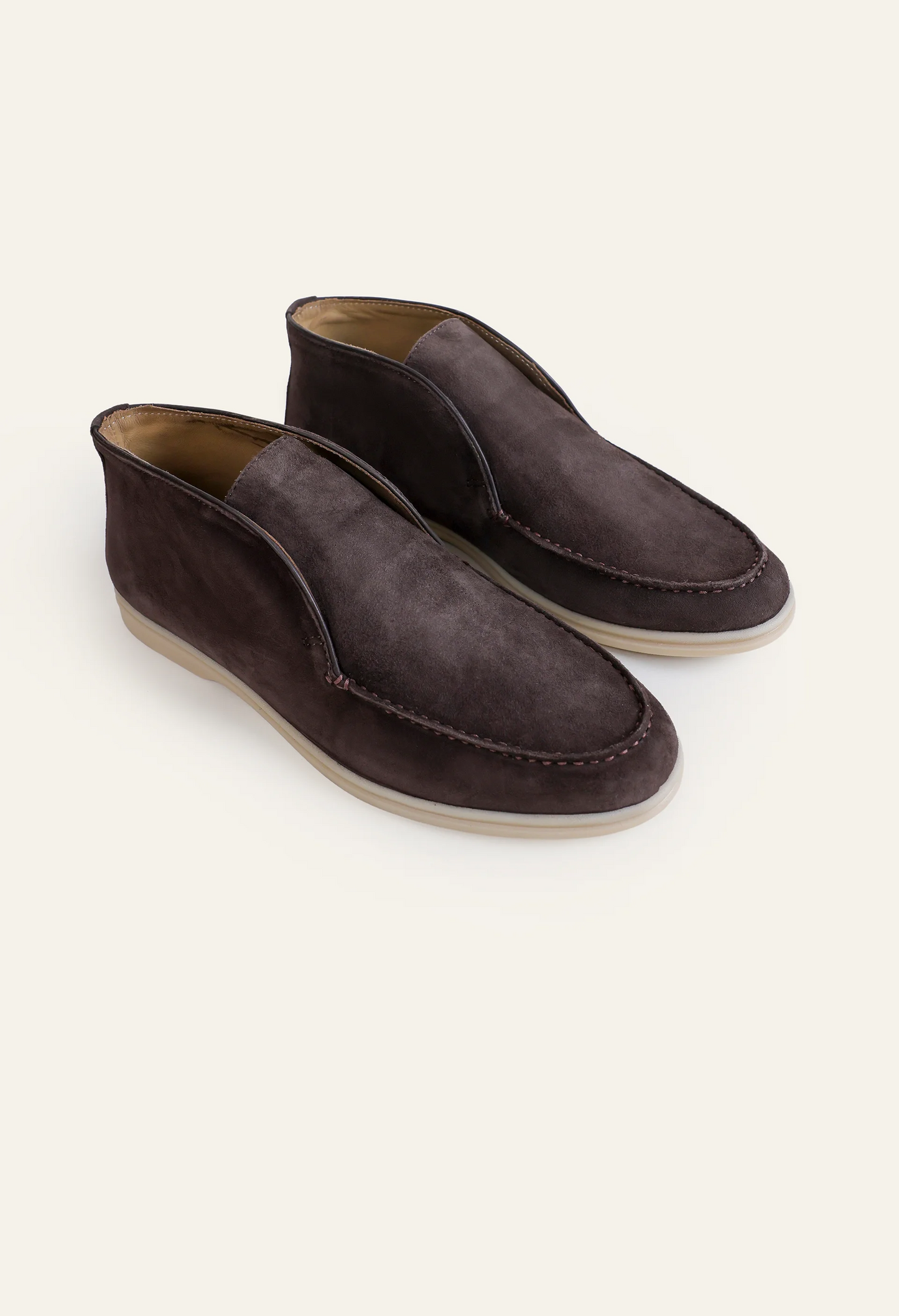 High-Top Goat Suede Loafers