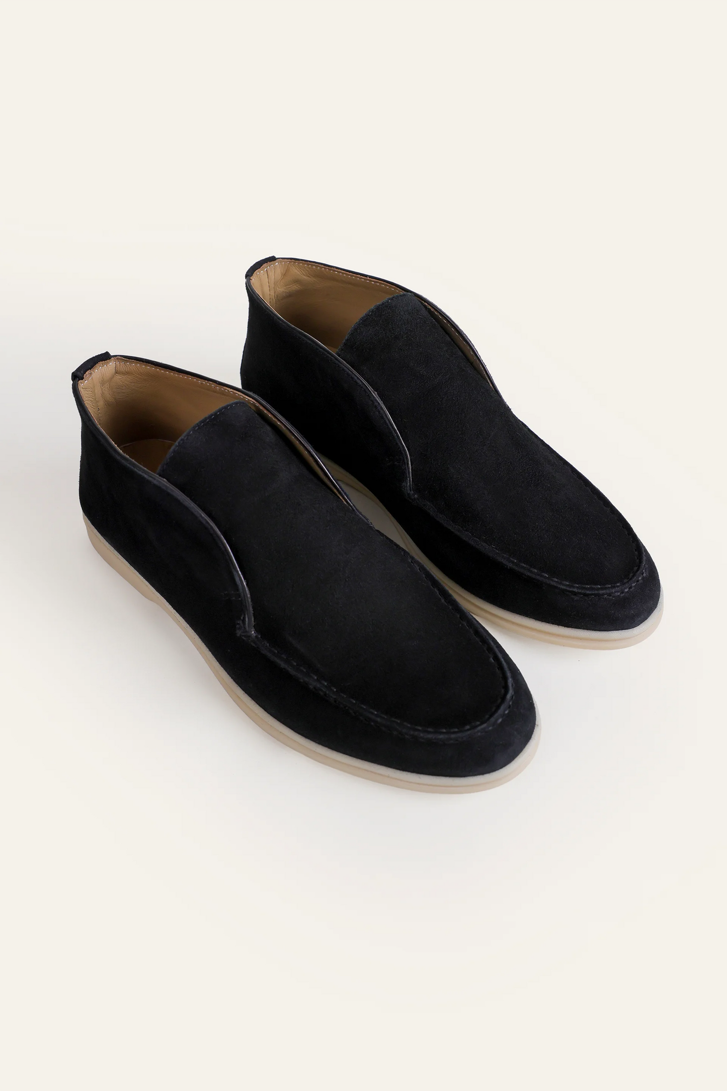 High-Top Goat Suede Loafers
