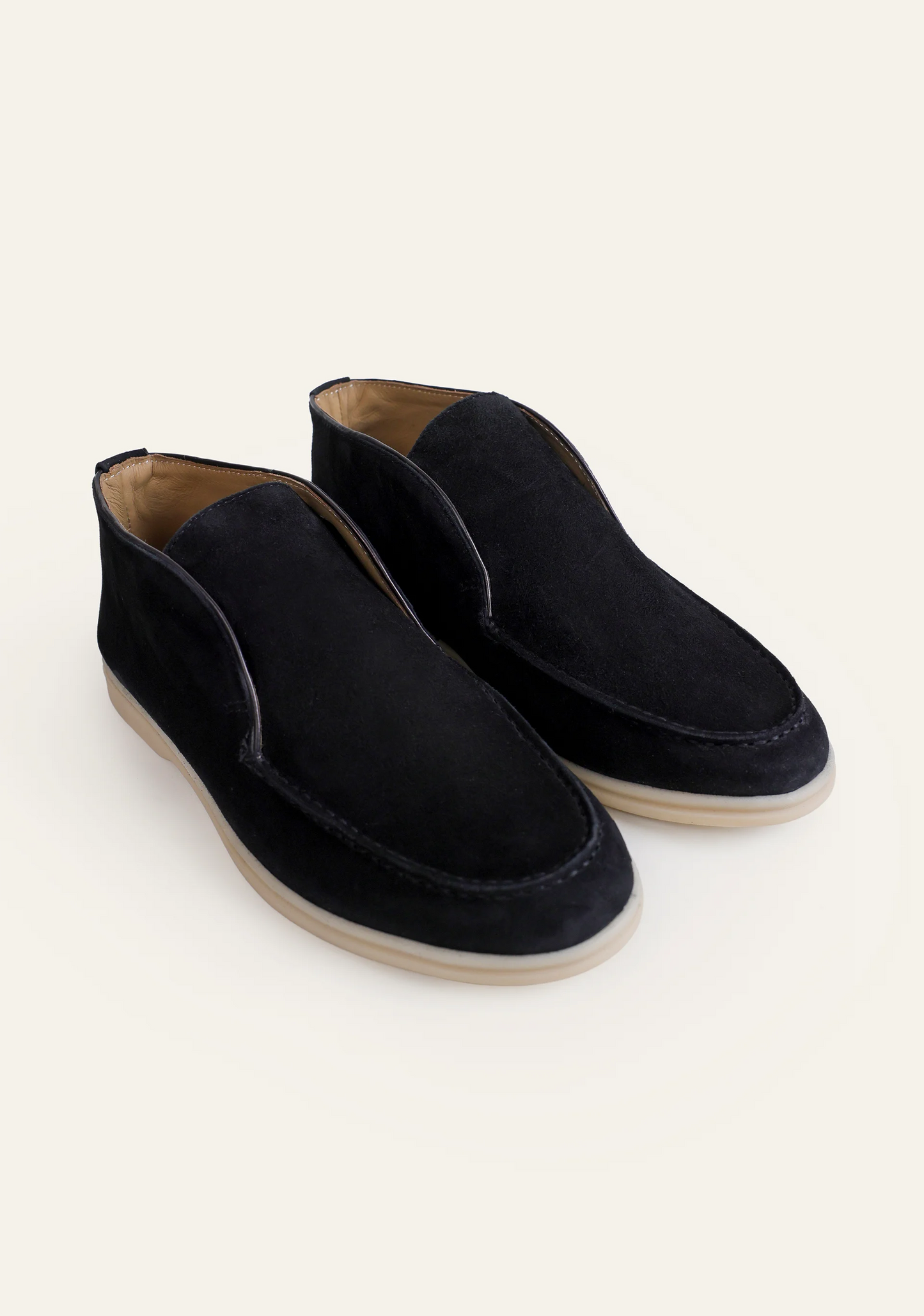 High-Top Goat Suede Loafers