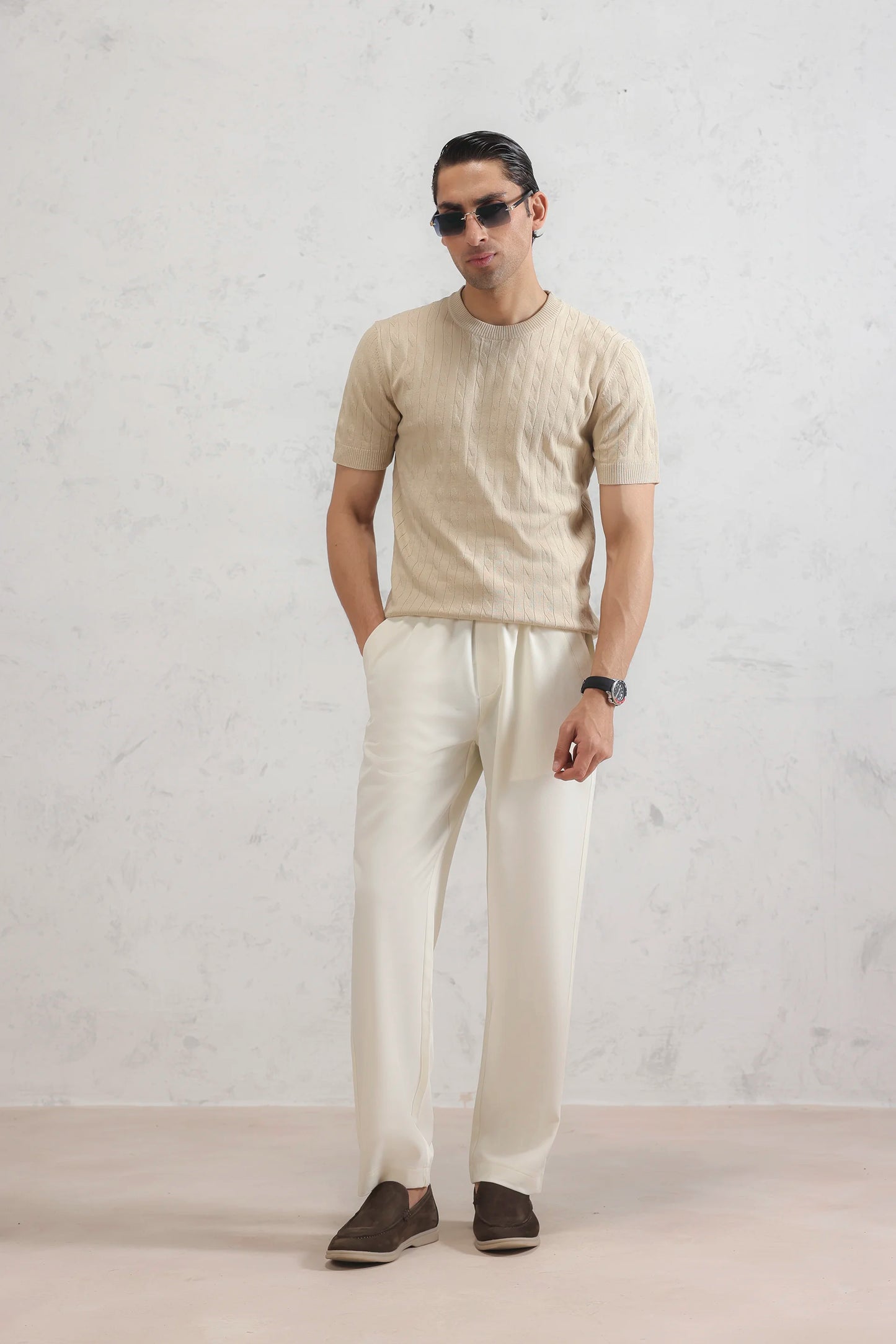 Cable Knit T-Shirt