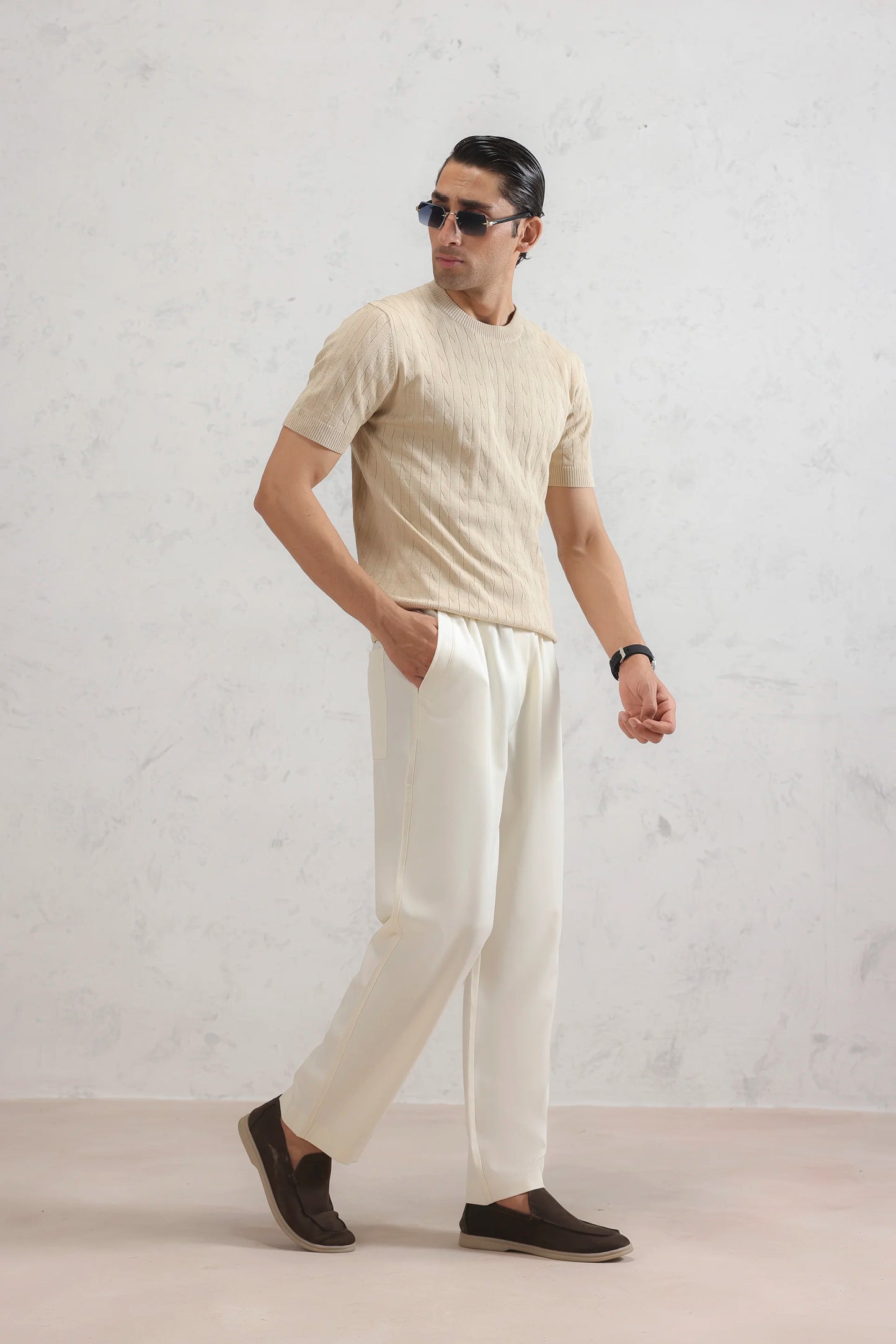 Cable Knit T-Shirt
