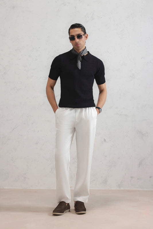 Cable Knit Polo
