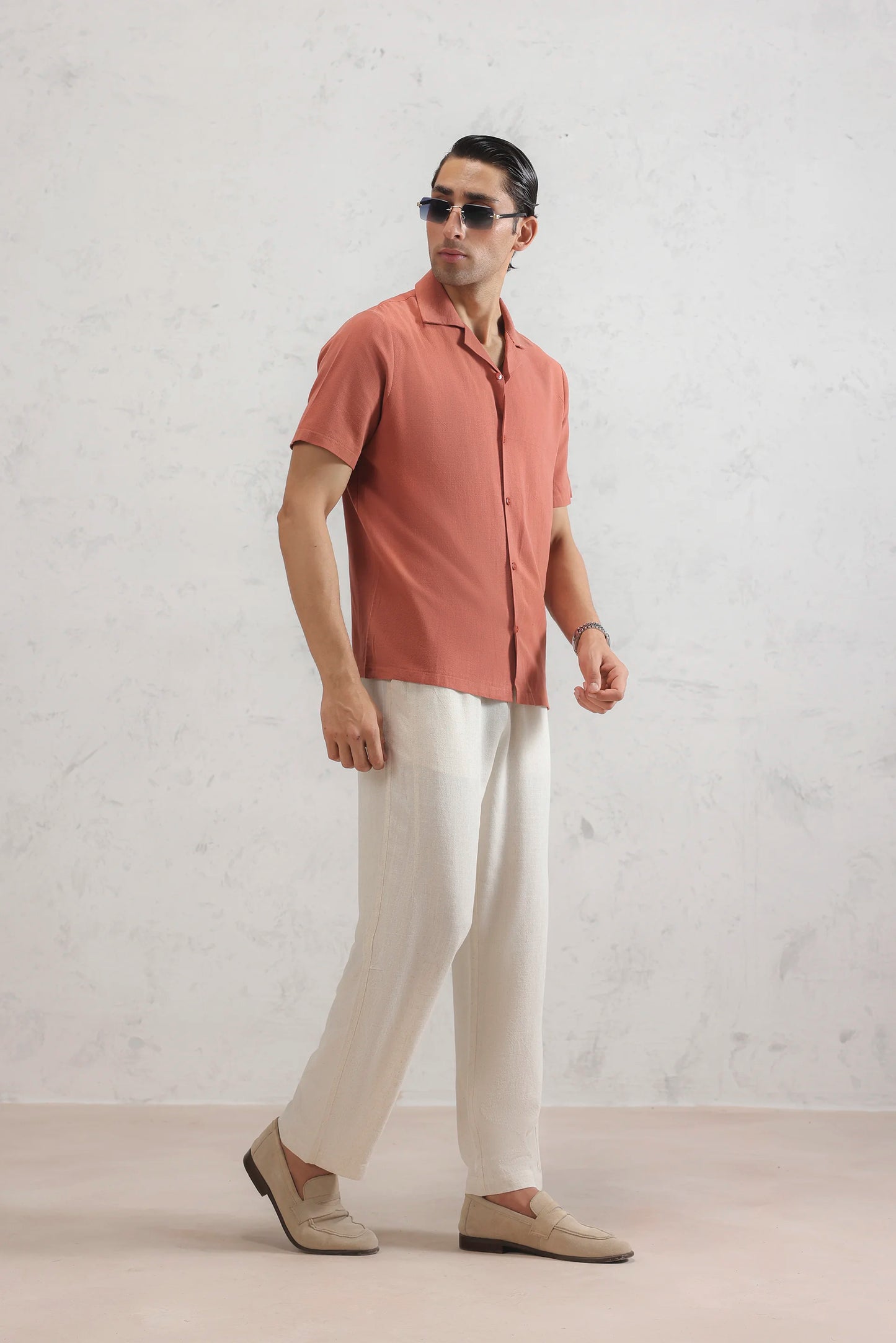 Resort Collar Linen Shirt
