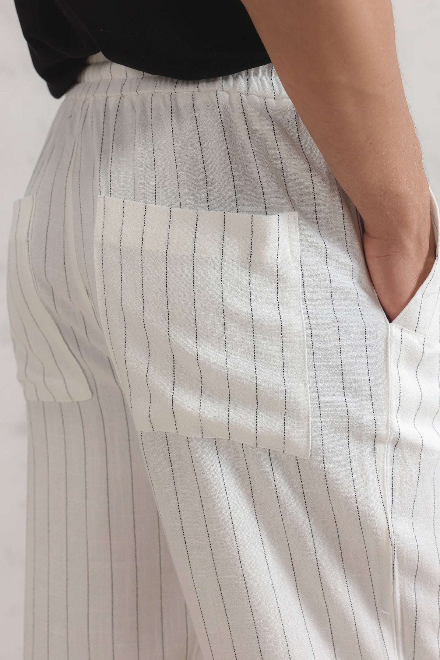 Pinstripe Linen Trousers