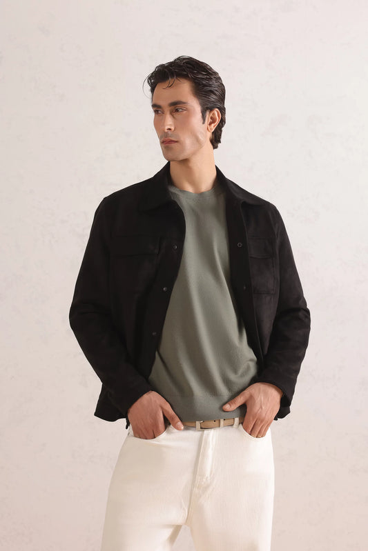Suede Collar Jacket