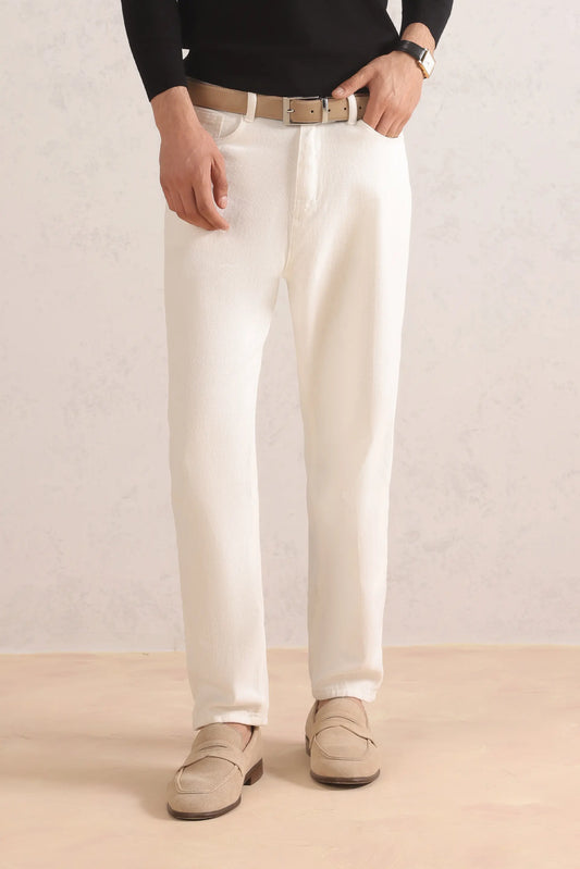 White Denim Pants