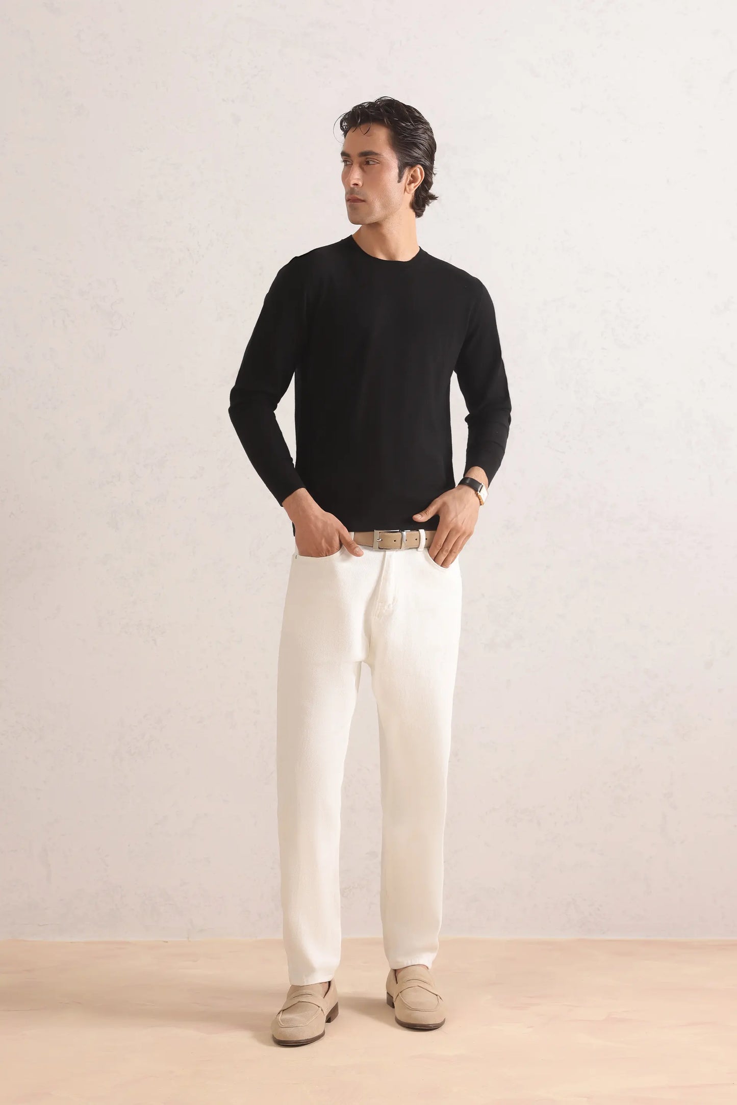 White Denim Pants