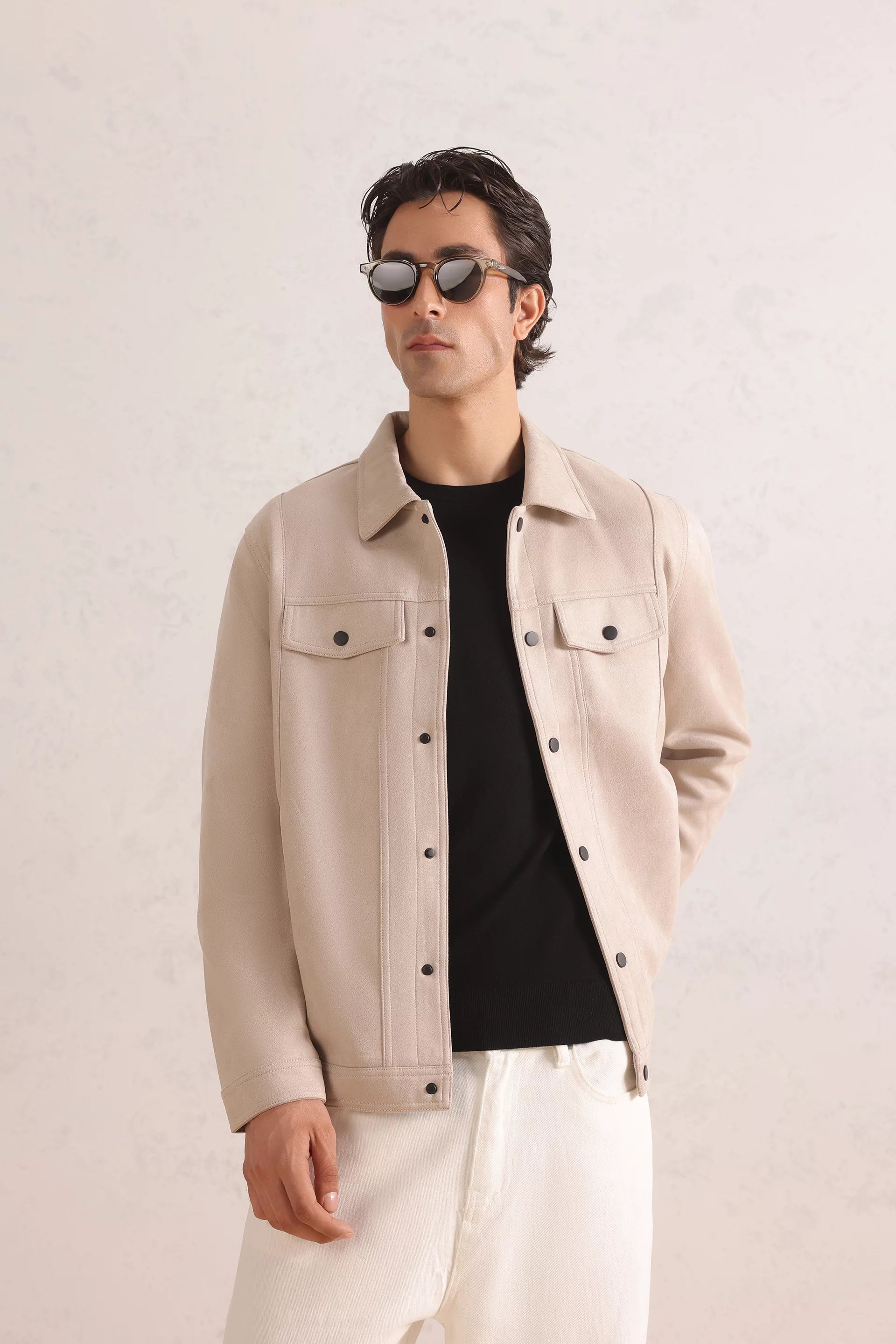 Suede Collar Jacket