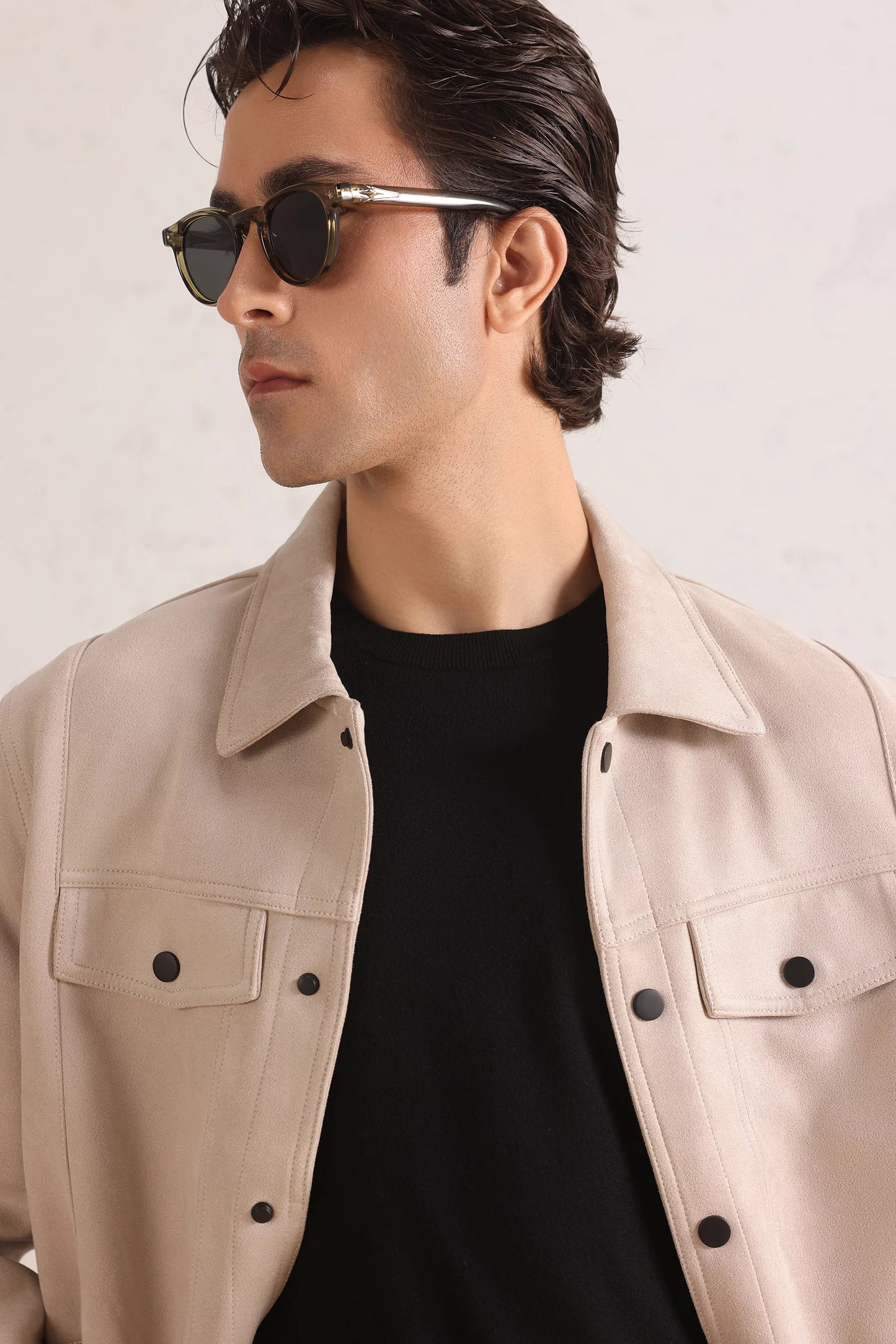 Suede Collar Jacket