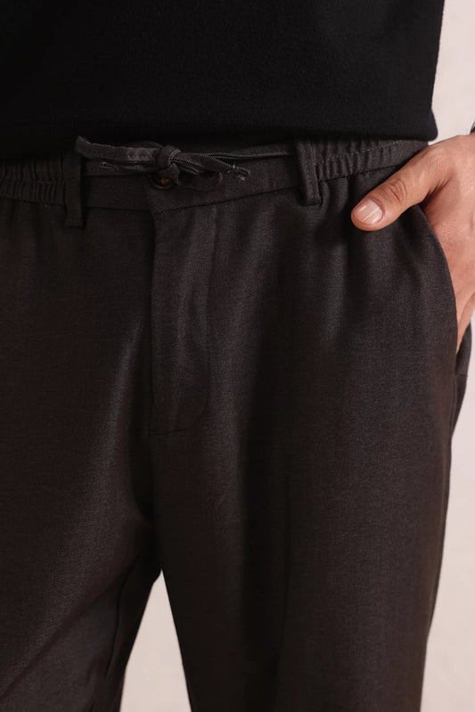 Mélange Straight Trousers