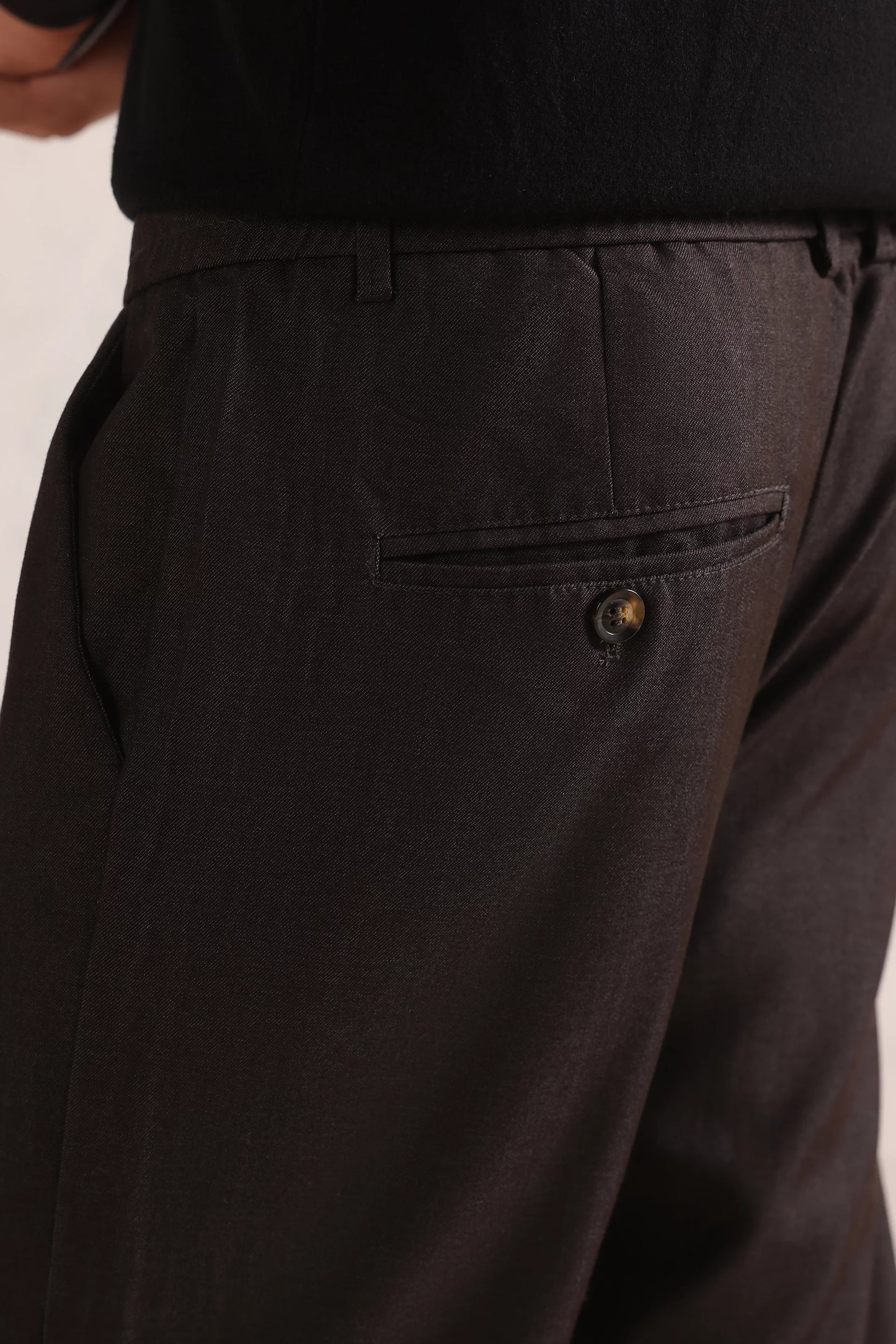 Mélange Straight Trousers