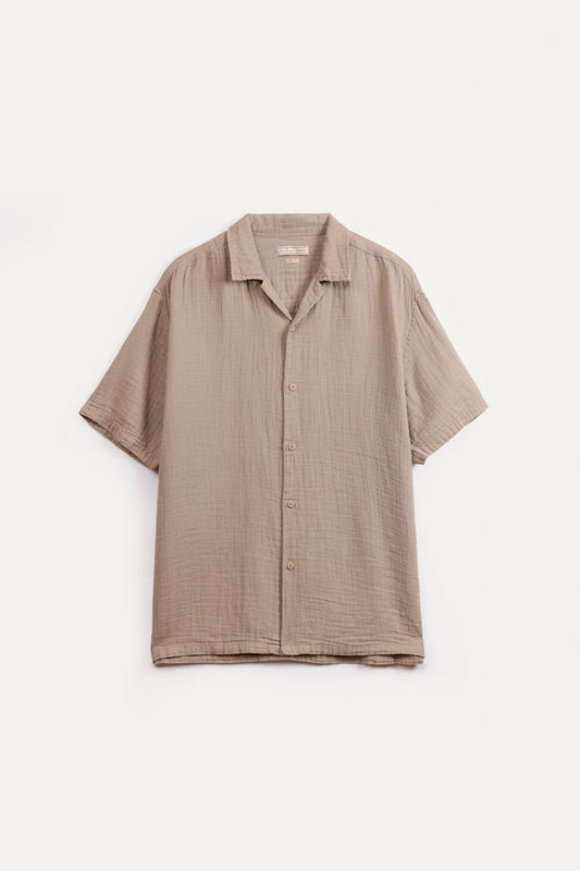 Camp Collar Muslin Shirt