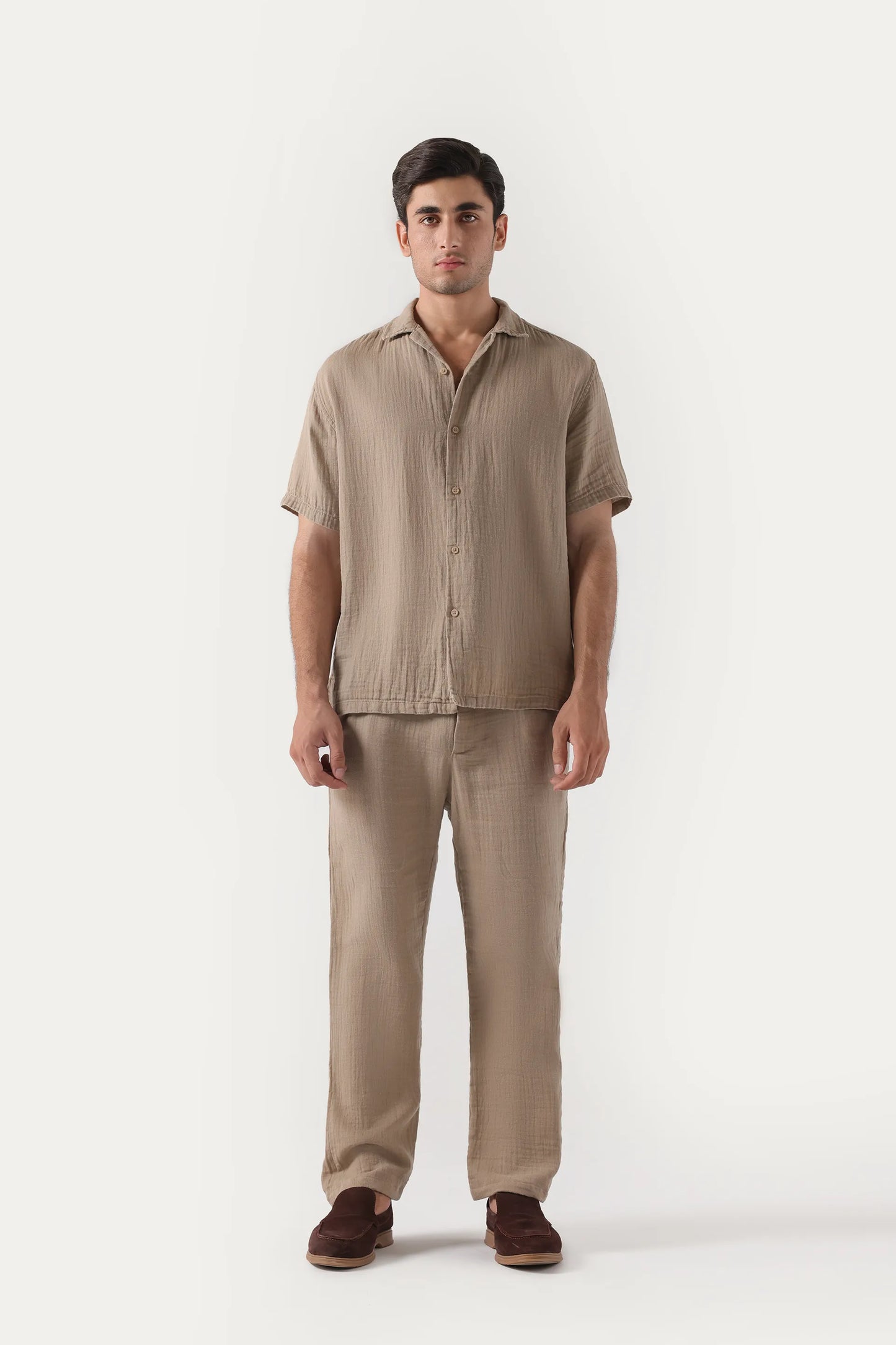 Camp Collar Muslin Shirt