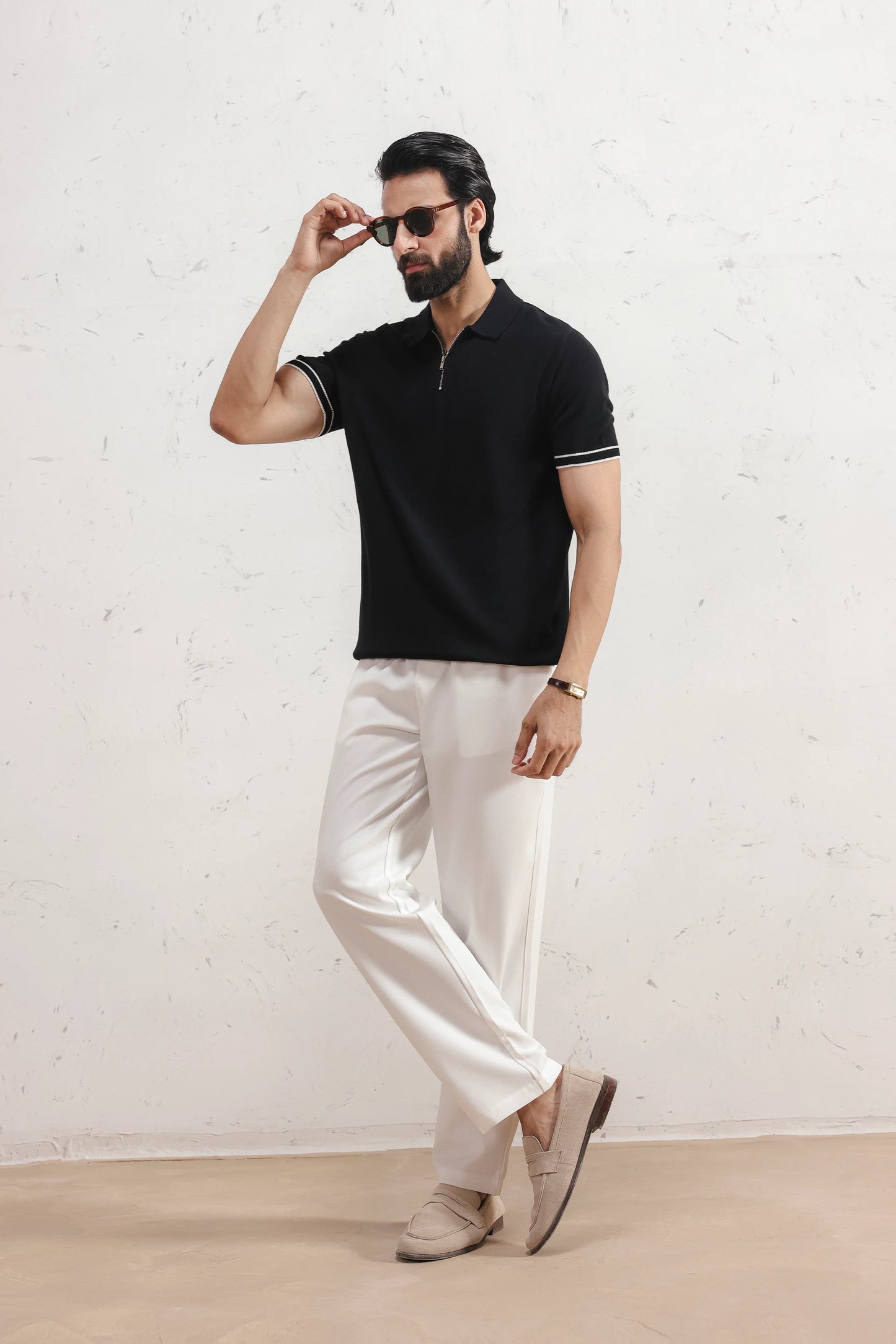 Tipping Quarter Zip Polo