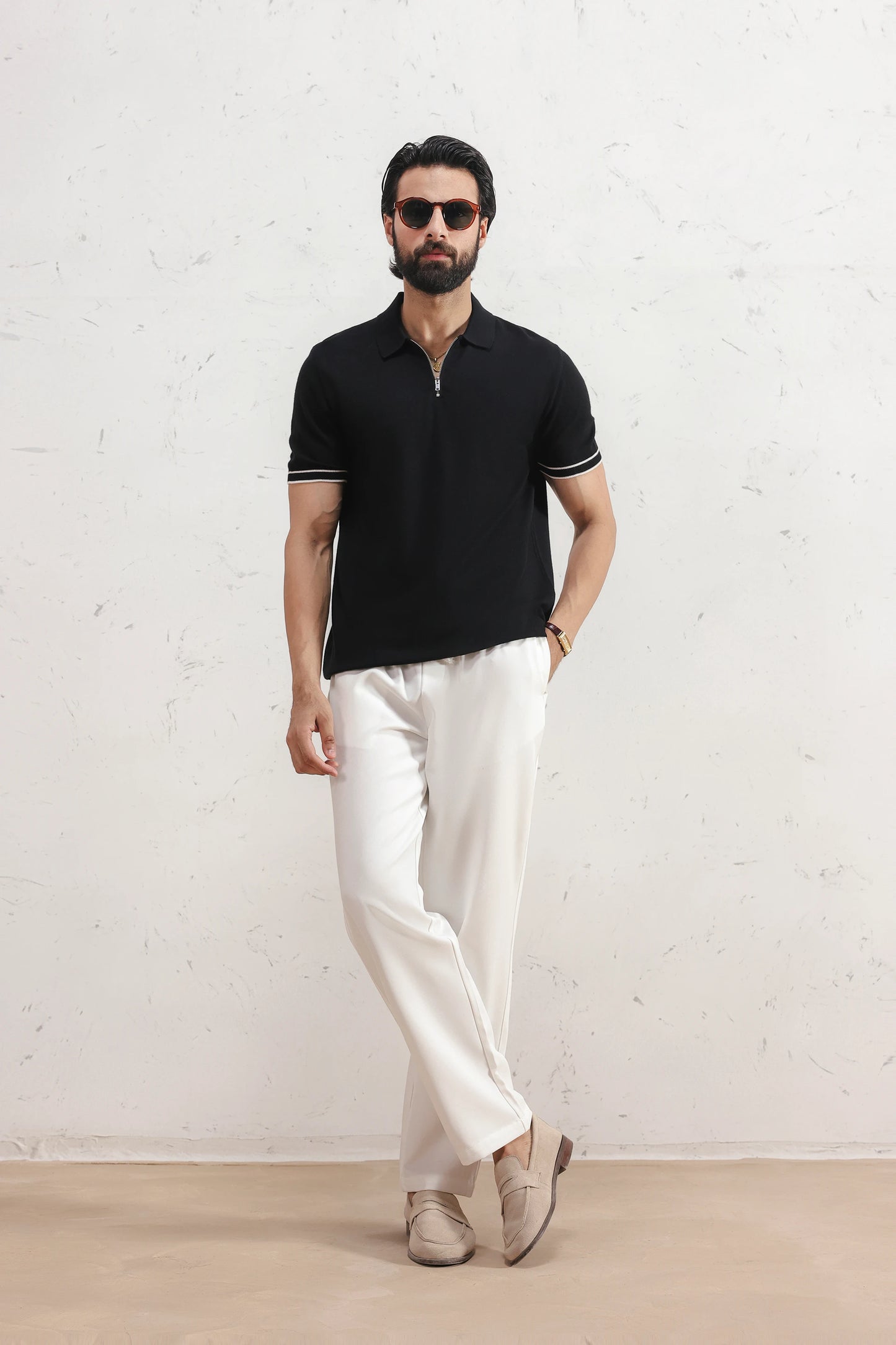 Tipping Quarter Zip Polo